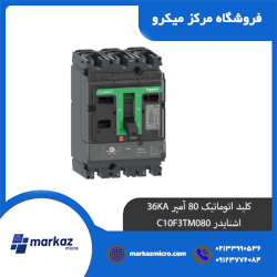 کلید اتوماتیک 80 آمپر 36KA اشنایدر C10F3TM080